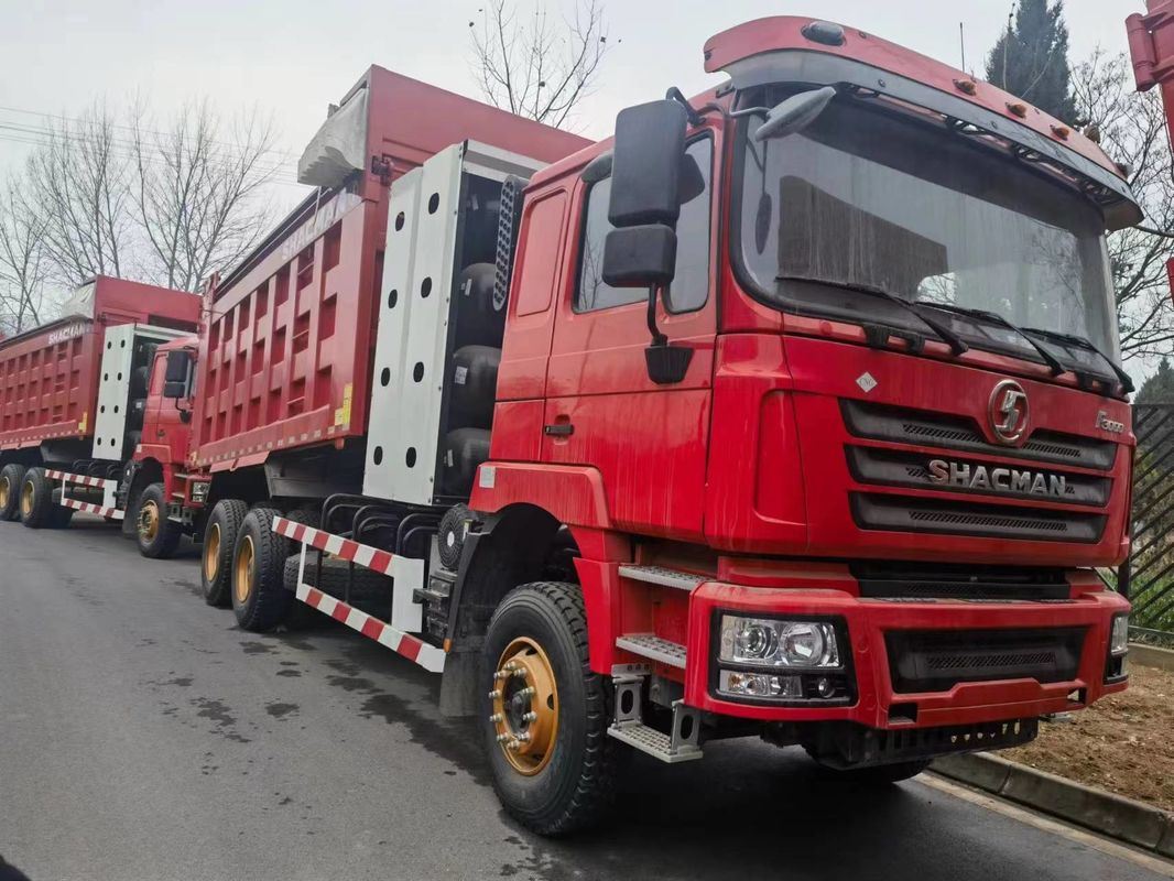 90 τόνων βαρύ φορτηγό 6x4 SHACMAN CNG φορτηγό κόκκινο F3000 6x4 380 EuroV
