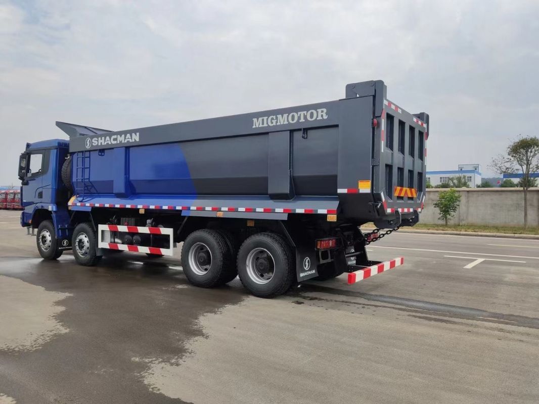 SHACMAN X3000 Dump Truck 8x4 380HP EuroII Μπλε U-bucket Tipper WEICHAI κινητήρα