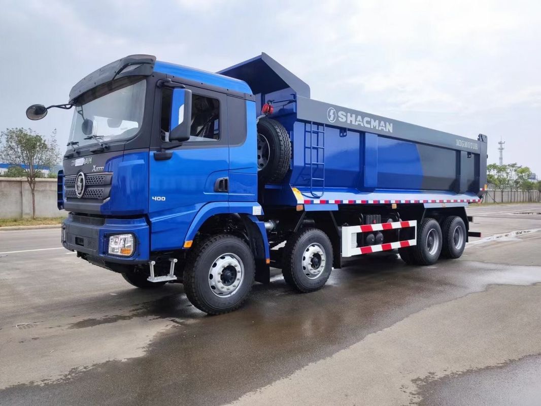 SHACMAN X3000 Dump Truck 8x4 380HP EuroII Μπλε U-bucket Tipper WEICHAI κινητήρα