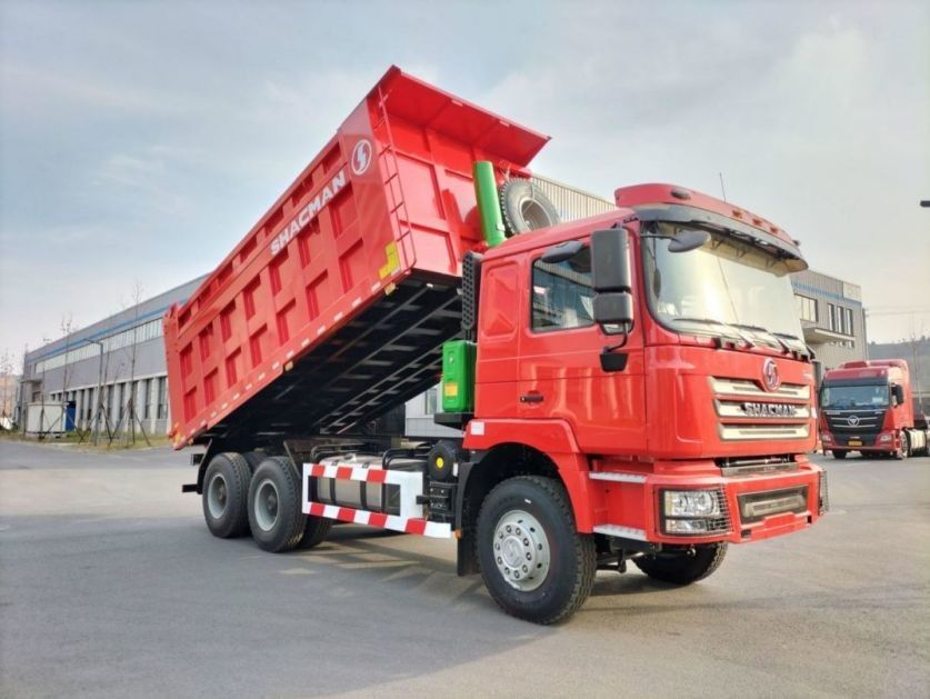 10 Ελαστικά SHACMAN 30t Dump Truck F3000 6x4 380hp EuroII Red Tipper Ντίζελ κινητήρας