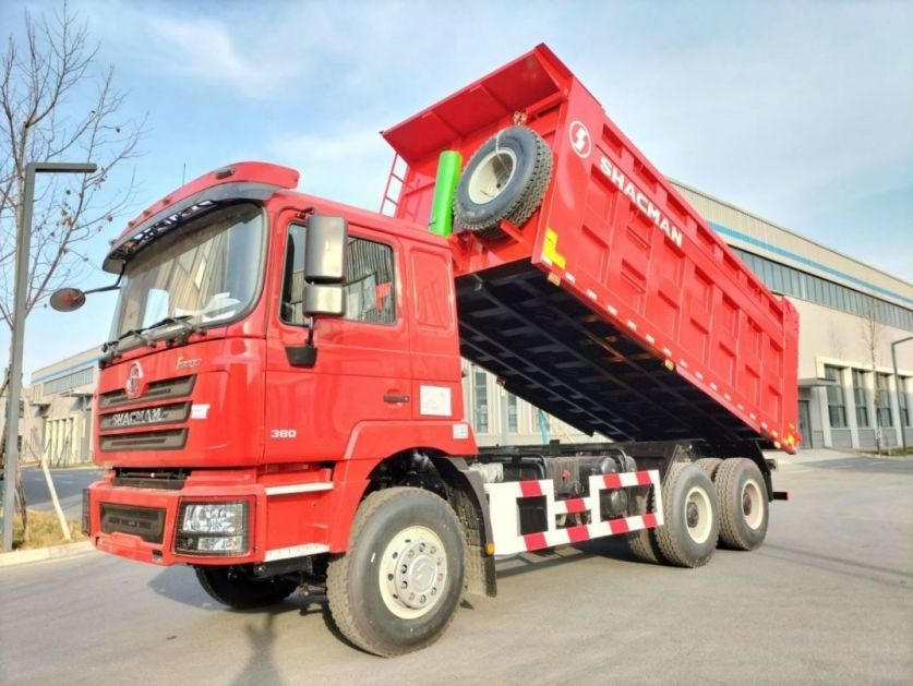 10 Ελαστικά SHACMAN 30t Dump Truck F3000 6x4 380hp EuroII Red Tipper Ντίζελ κινητήρας
