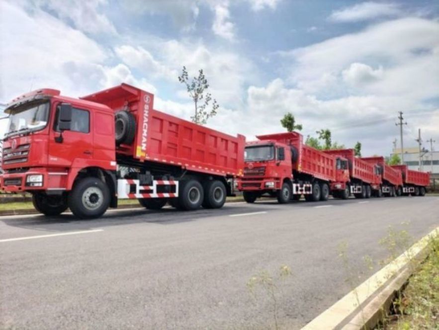 SHACMAN 10 τροχών βαρύ φορτίο φορτηγό F3000 6x4 375HP EuroV πορτοκαλί Tipper