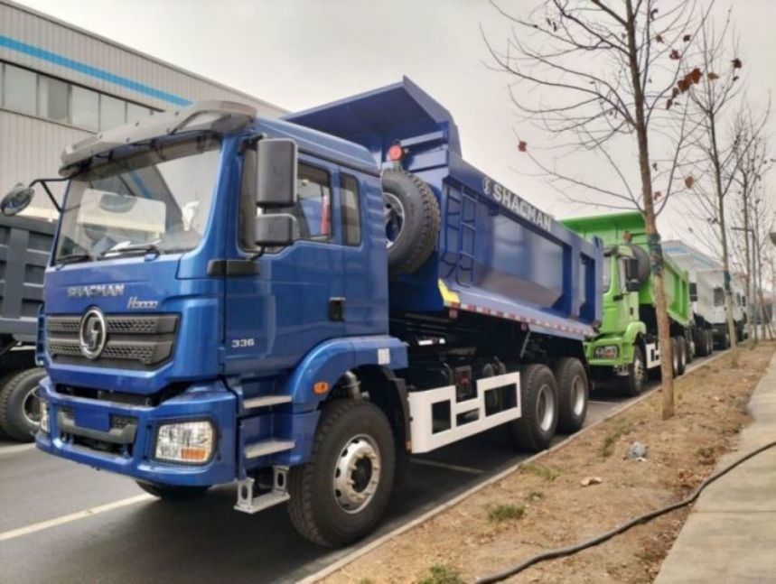 SHACMAN U-Cargo box Dump Truck 6x4 H3000 380 EuroII Blue Tipper Standard cab 12.00R20 ελαστικά