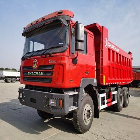 10 Δοκιμές SHACMAN Κόκκινο φορτηγό F3000 φορτηγό 380HP για την εξόρυξη