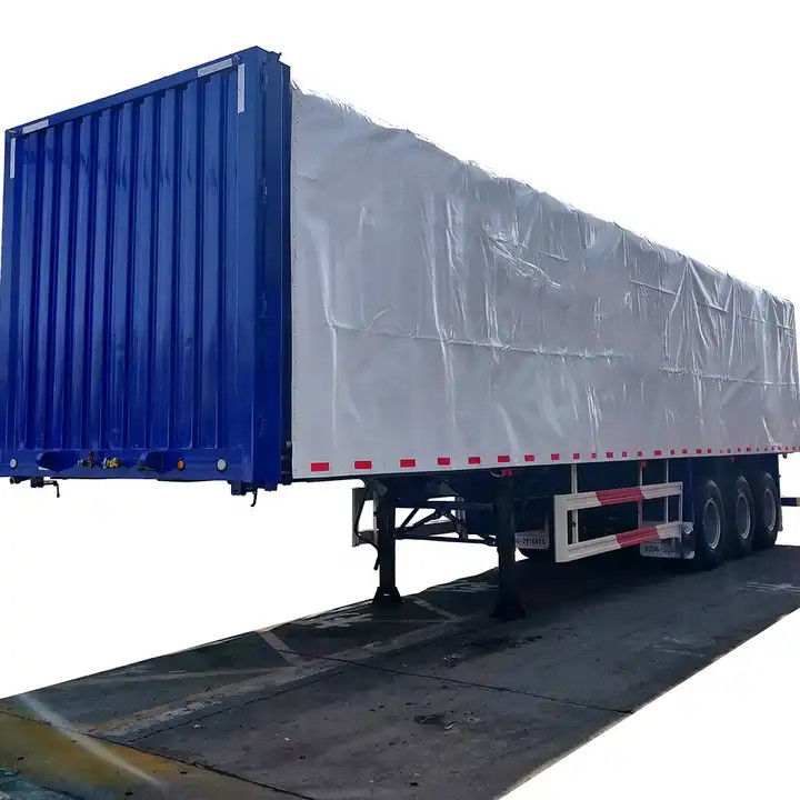 CIMC Side Curtain Semi-Trailer 3 άξονων τύπου φορτηγού, οδοντοκινητήρα για τη μεταφορά φορτίου σε παλέτες