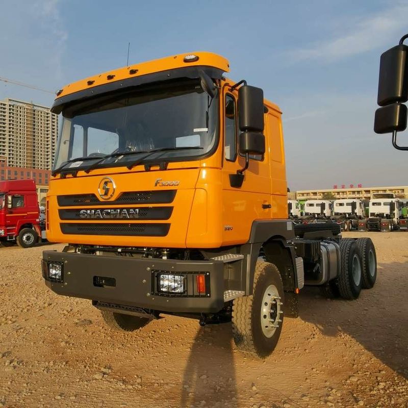Κόκκινος SHACMAN F3000 375HP Euro V 6 τροχών έλκυσης κεφαλή 4x2 WEICHAI κινητήρα