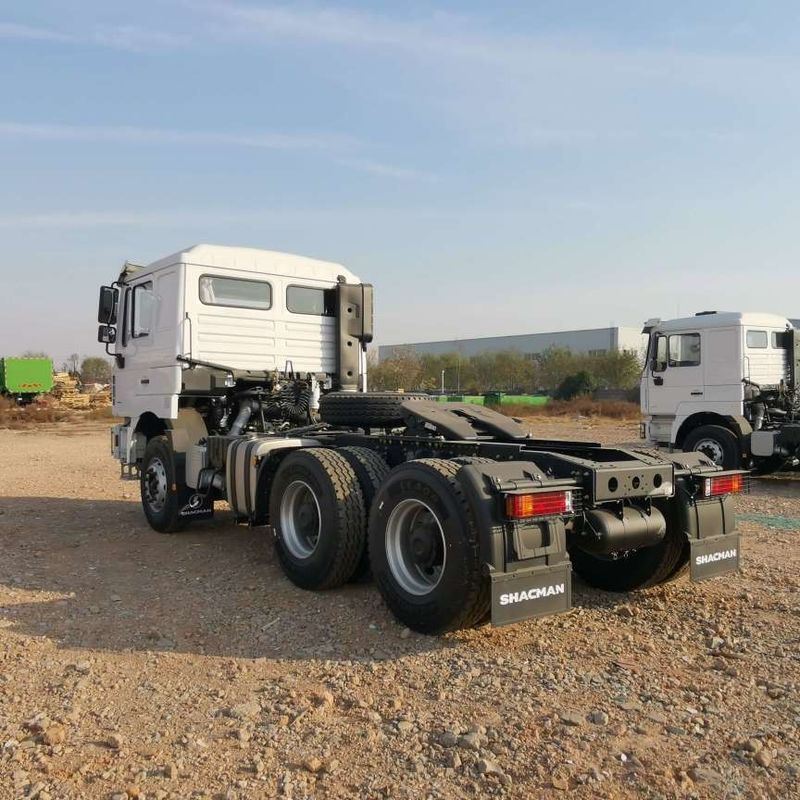 Κόκκινος SHACMAN F3000 375HP Euro V 6 τροχών έλκυσης κεφαλή 4x2 WEICHAI κινητήρα
