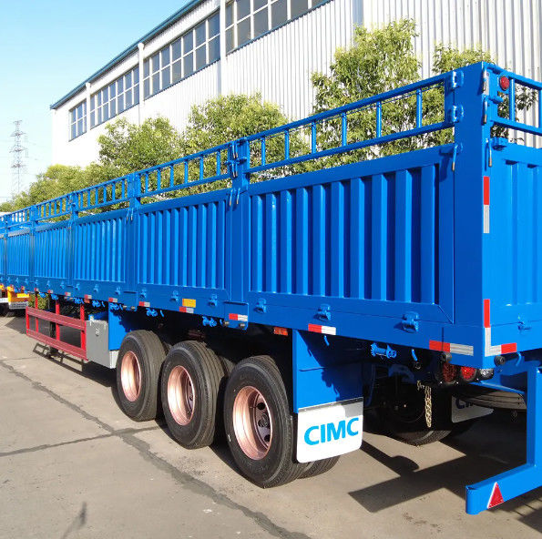 CIMC 3 άξονες 4 άξονες φράχτης φορτίου ημιπροωθητήρα 60 80 τόνων με κλειδαριά περιέκτη