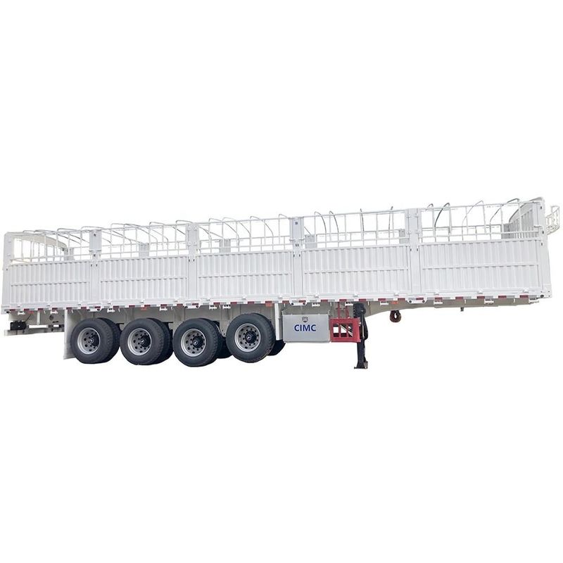 CIMC 3 / 4 Άξονες Φράχτης Semi Trailers 60 70 Τόνους Φράχτη φορτηγά φορτηγά SHACMAN